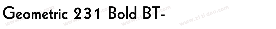 Geometric 231 Bold BT字体转换